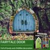 Yegbong garden decoration fairy door garden tree decoration wooden miniature gnome decoration fairy door