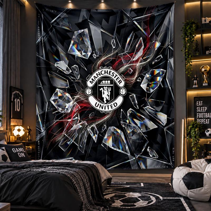Wandbehang Tapisserie Manchester United Drucktuch für Wohnzimmer Schlafzimmer Heimdekoration