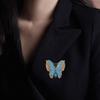 Elegant Butterfly Brooch Rhinestones Crystals Enamel Pin for Trendy Women Wedding Party Dress Jewelry Gifts Accessory