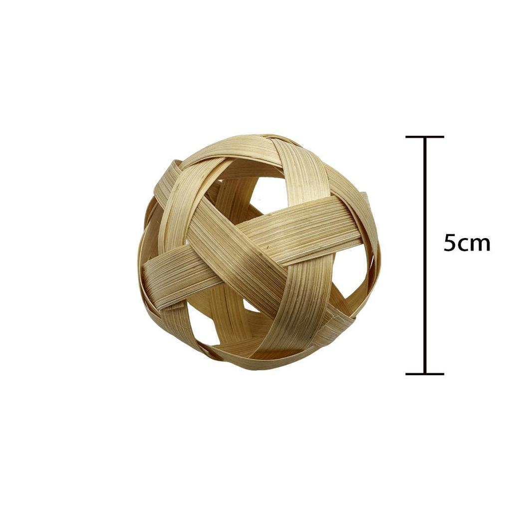Natural Handmade Woven Rattan Teething and Chew Toy for Rabbits, Hamsters, and Chinchillas - Boredom Relief Ball
