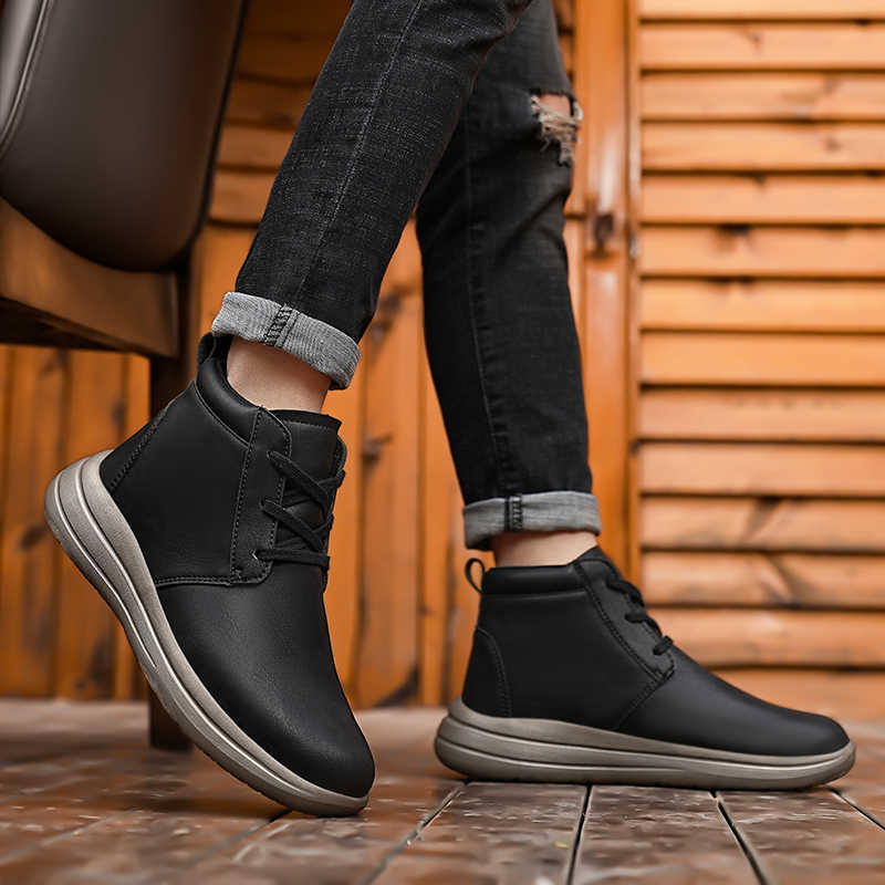 Fashion Low-cut Mocasin Plus Size Men's Sneakers Heels Shoes For Dresses Black Dress Sport Lowest Price Genuine Brand Skor
