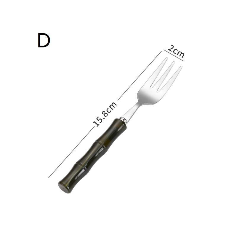Refined Bamboo Handle Cutlery Set Stainless Steel Suitable for Home Kitchens and Gifts