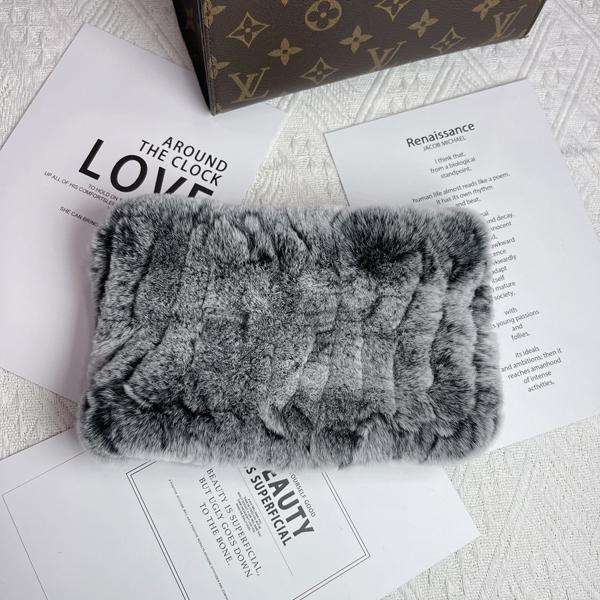 Women Handmade Stretch Real Rabbit Fur Scarf Knit Genuine Rex Rabbit Fur Headbands Girls Natural Rabbit Fur Ring Scarves
