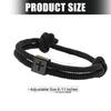 Elegant Rope Chain Bracelet With Crosses Pendant Sturdy Stainless Steel Unisex Fashion Accessory