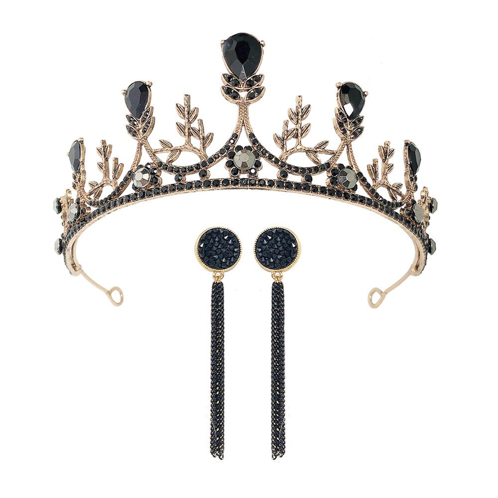 Alloy Crown Retro Baroque Crown Halloween Party Headwear Photography Photo Bridal Accessories