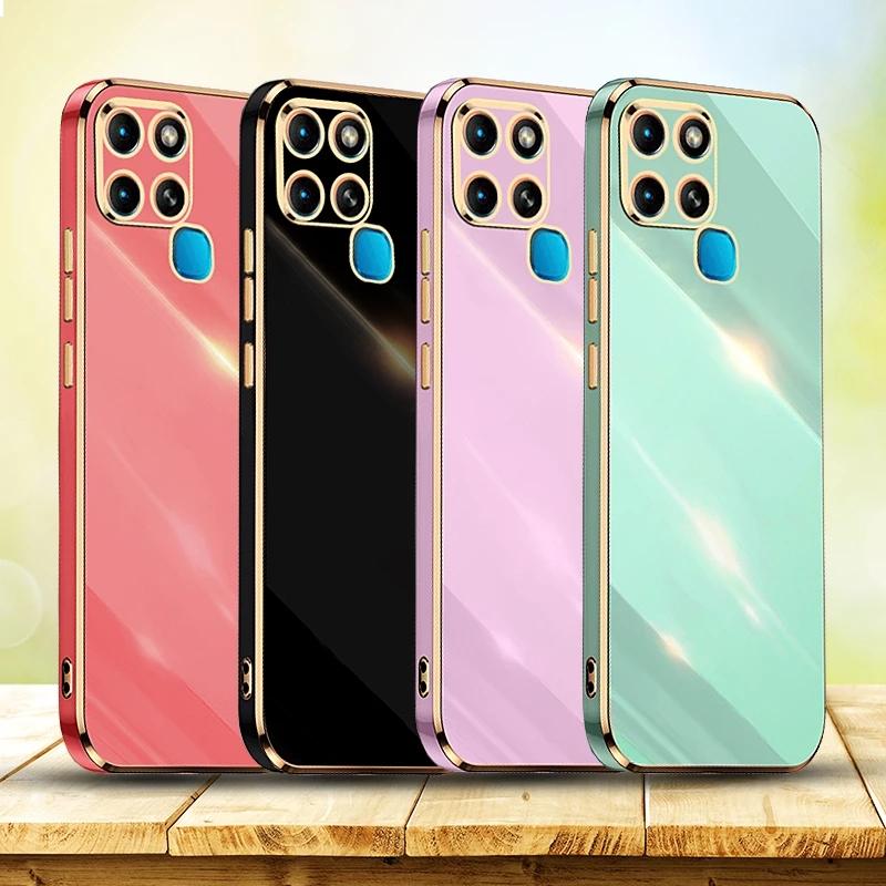 Solid Plating Lens Protection Case For Samsung Galaxy A53 A33 A73 A23 Xiaomi Redmi Note 11 10A 10C OPPO Realme C21Y A54 A94 iPhone 13 12 11 Pro Cover