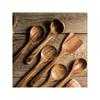 Juego de utensilios de cocina de madera de alta calidad - mango, cuchara de madera natural, espátula para cocinar, cuchara para sopa, espátula especial para sartenes antiadherentes