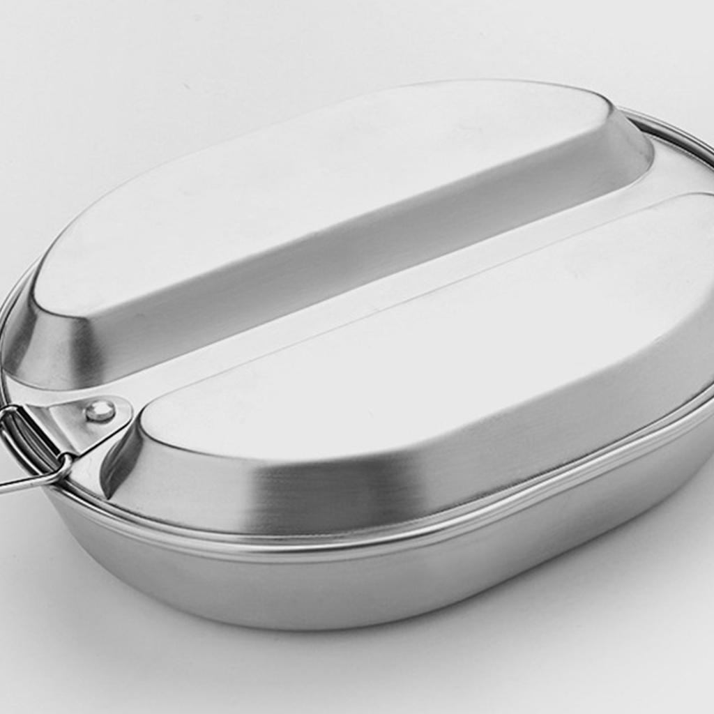 Versatiles Stainless Steel Camp Cookware Portables Camp Cookware Eating Gear for Campers