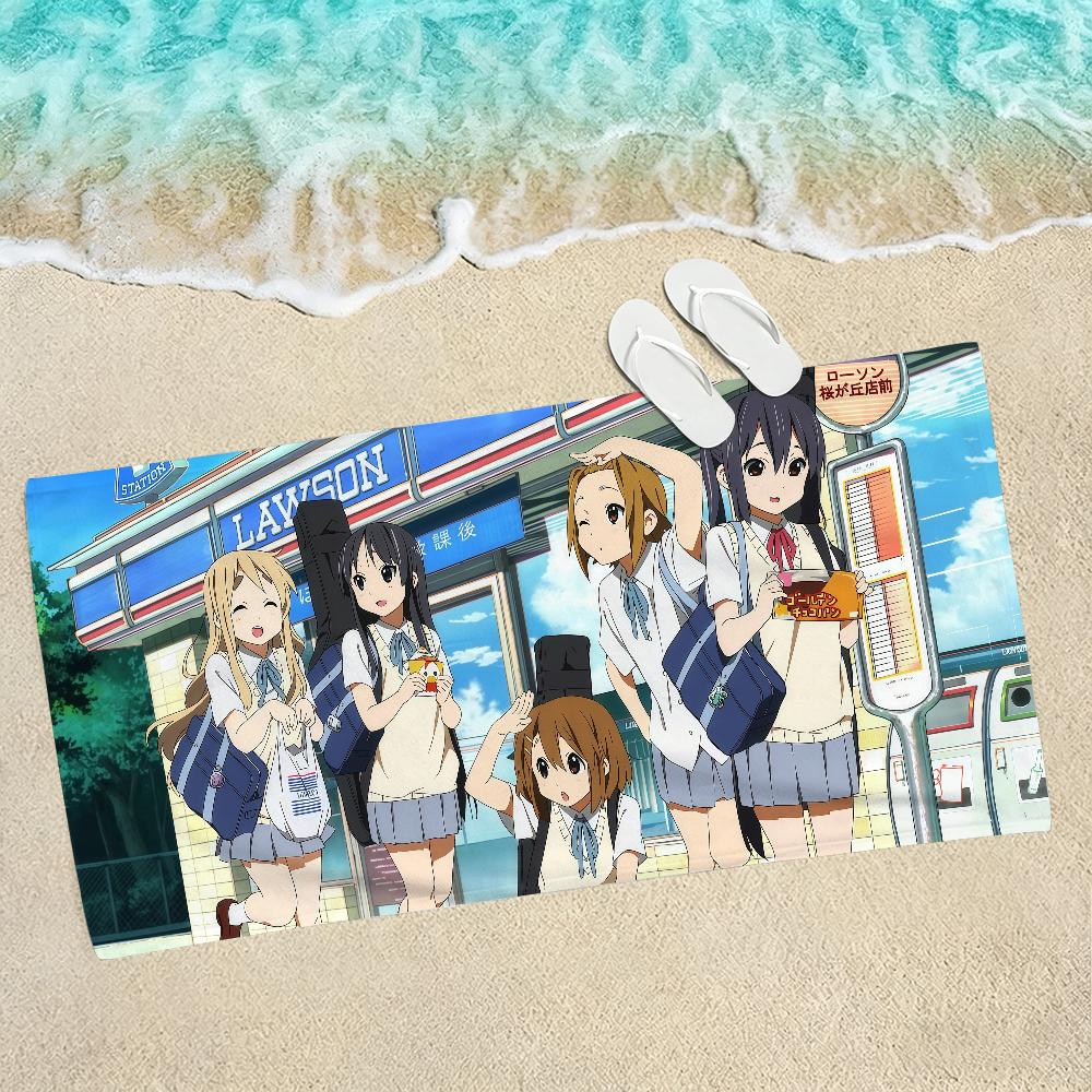 Anime Girl K-ON Beach Towel For Beaches Yoga Studios Gyms Hot Springs Swimming Pools And Picnics