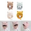 Stylish Kids Bonnet Hat with Earflaps Warm Lined Cap Soft & Warm Bear Baby Hat Ear Protections Cap for Boys & Girls Gift