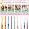 9/12 Pcs Crochet Hook Set Ergonomic Crochet Hooks with Storage Bag Floral Resin Plastic Practical Crochets Hooks Set for Weaving