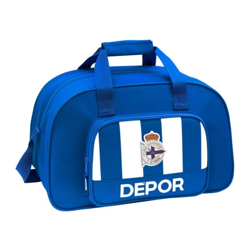 R. C.. Deportivo De La Coruña-Sports Bag R. C.. Deportivo De La Coruña Blue White (40x24x23cm)