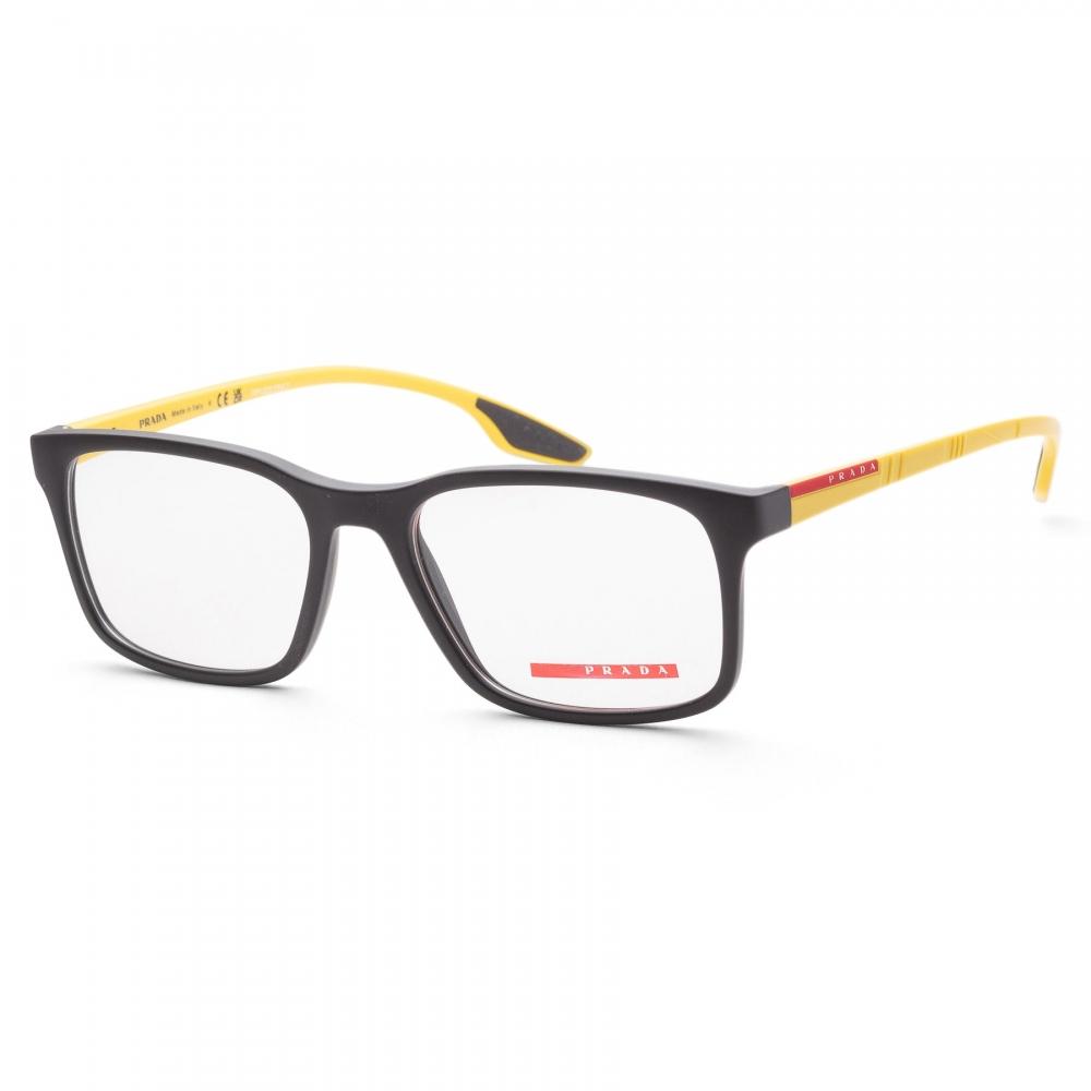 

Prada Men s PS-01LV-08W1O1 Linea Rossa 54mm Black Rubber Opticals