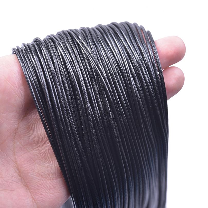 505560Cm Black Cord Leather Rope Chain Necklace Fastener Alloy Extended Chains Wax Pack Necklaces For Women Men Lobster Clasp