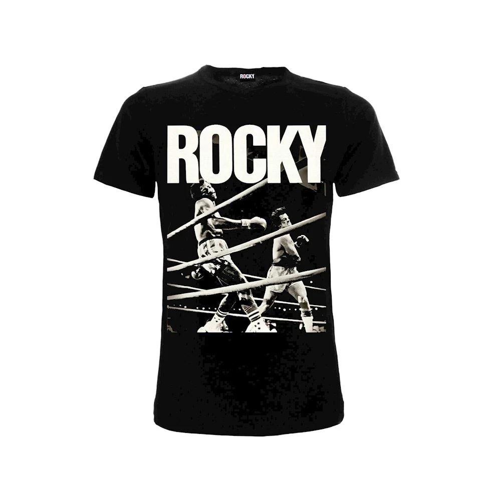 Rocky vs Apollo Original Official Jersey Black Jersey T-Shirt Sylvester Sta- 4XL