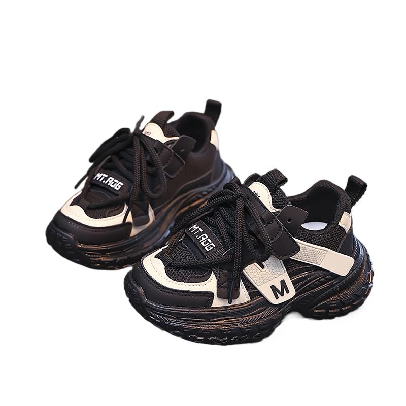 Students Running Shoes Non-slip Thick Soft Sole Kids Basketball Shoes Mesh Breathable 2025 New Children Sports Shoes Comfortable