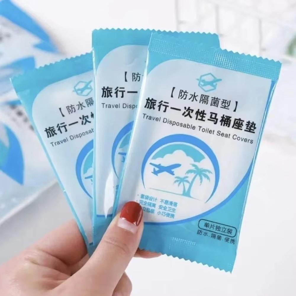 10Pcs New Waterproof Disposable Toilet Seat Cover Degradable Non-Slip Bathroom Paper Pad Portable Toilet Seat Mat Travel