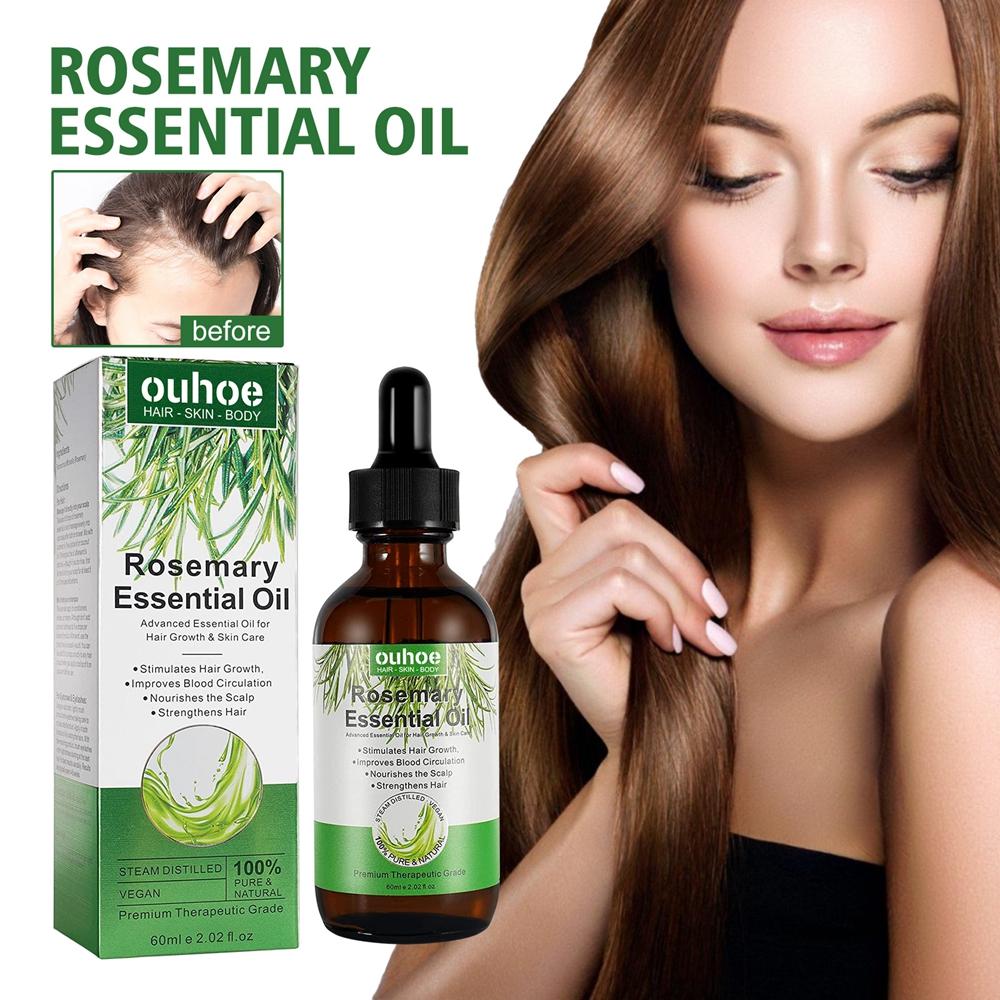 60ml Rosemary Hair Growth Essential Oil Anti Break Repair Damaged Toughness Smooth Soft Nourishing Beauty Health Elasticity Care