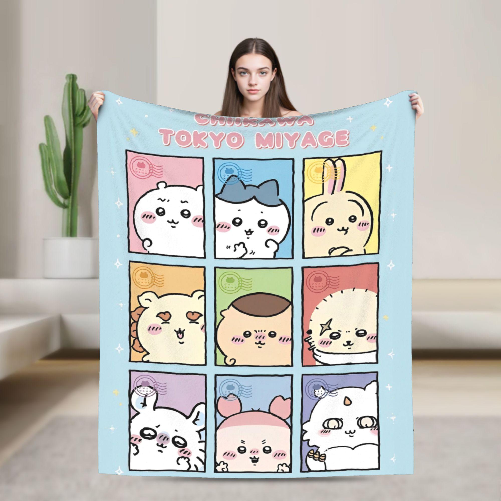 

Cute Momonga C-Chiikawa Blankets Velvet Winter Portable Super Soft Throw Blankets for Bed Travel Bedding Throws 30x40in