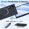 Galaxy Z Fold 8 Case with Ring Kickstand, Hinge Protection and Tempered Glass Screen Protector-Black