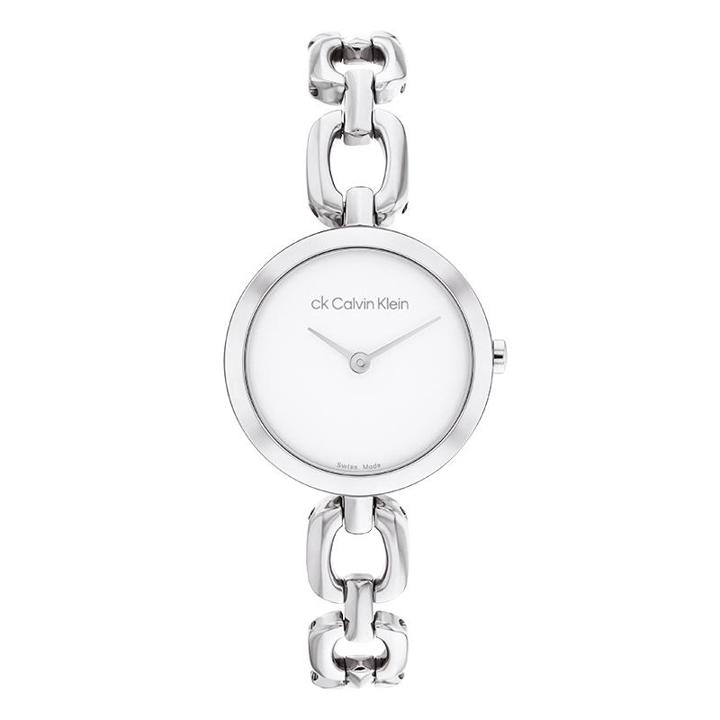 

Calvin Klein Quartz Watch Steel Bracelet 26Mm White Dial Women watches 25000007 White