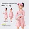 Dudujia Girls' Preppy Style Polo Sweatshirt Dress