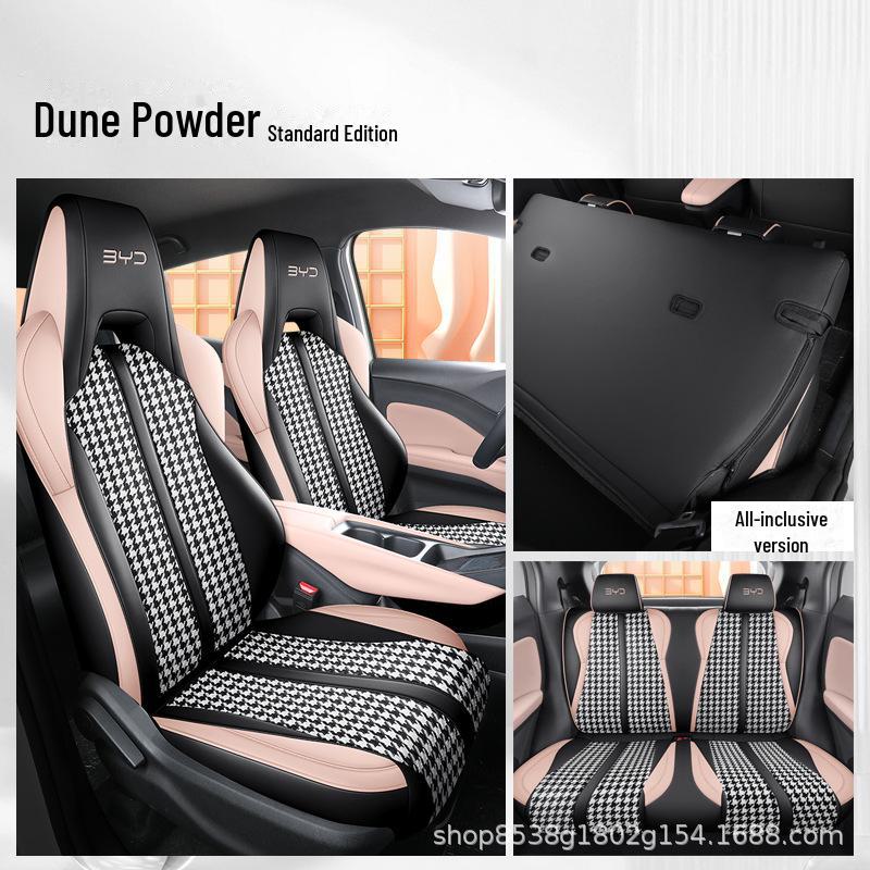 

BYD Seagull Car Seat Cover: Houndstooth, Breathable, Full Surround, All-Season Cushion (Free Flying Version) Custom Fit