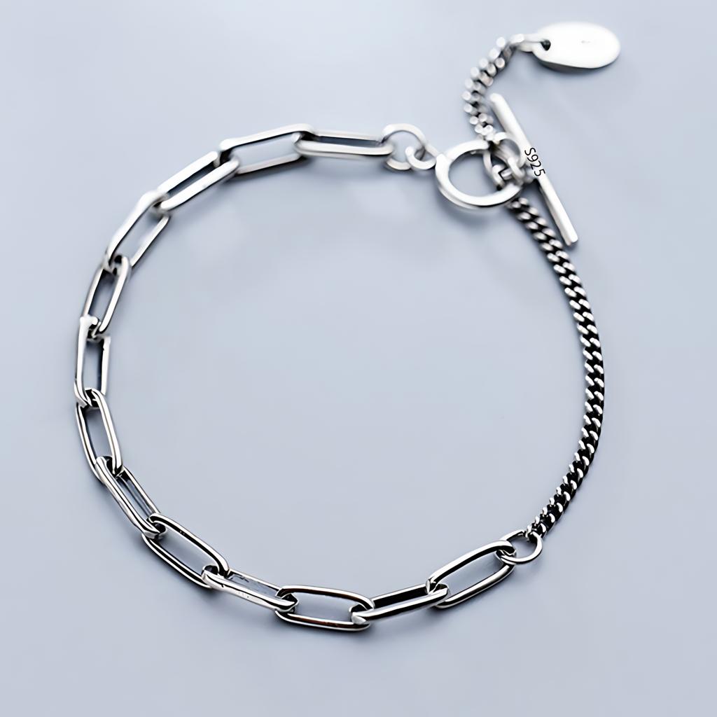 PANJBJ 925 Sterling Silver Feather Adjustable Couple Bangle Gothic Punk Design Women Jewelry Gift Lucky Bracelet Dropshipping