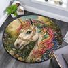 Fantasy Unicorn Round Area Rug,Carpet Rug for Living Room Bedroom Sofa Playroom Decor,Non-slip Floor Mat