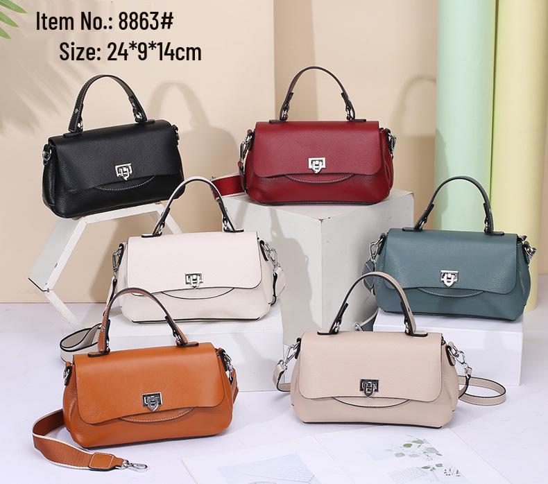 2025 Summer Women's Genuine Leather Saddle Bag - Large Capacity Crossbody and Fashionable Shoulder Bag