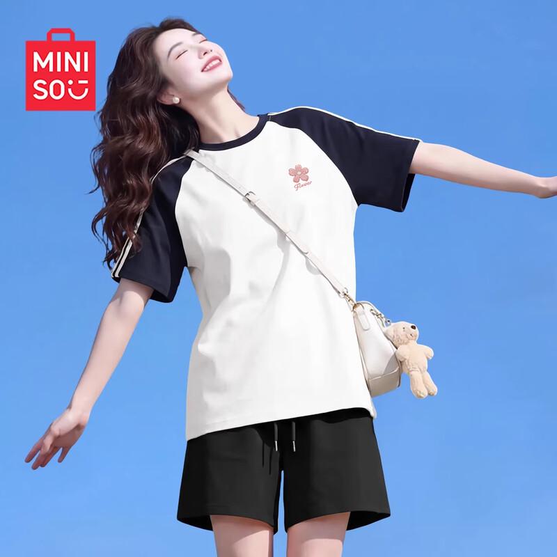 MINISO Women's Pure Cotton Short Sleeve T-shirt