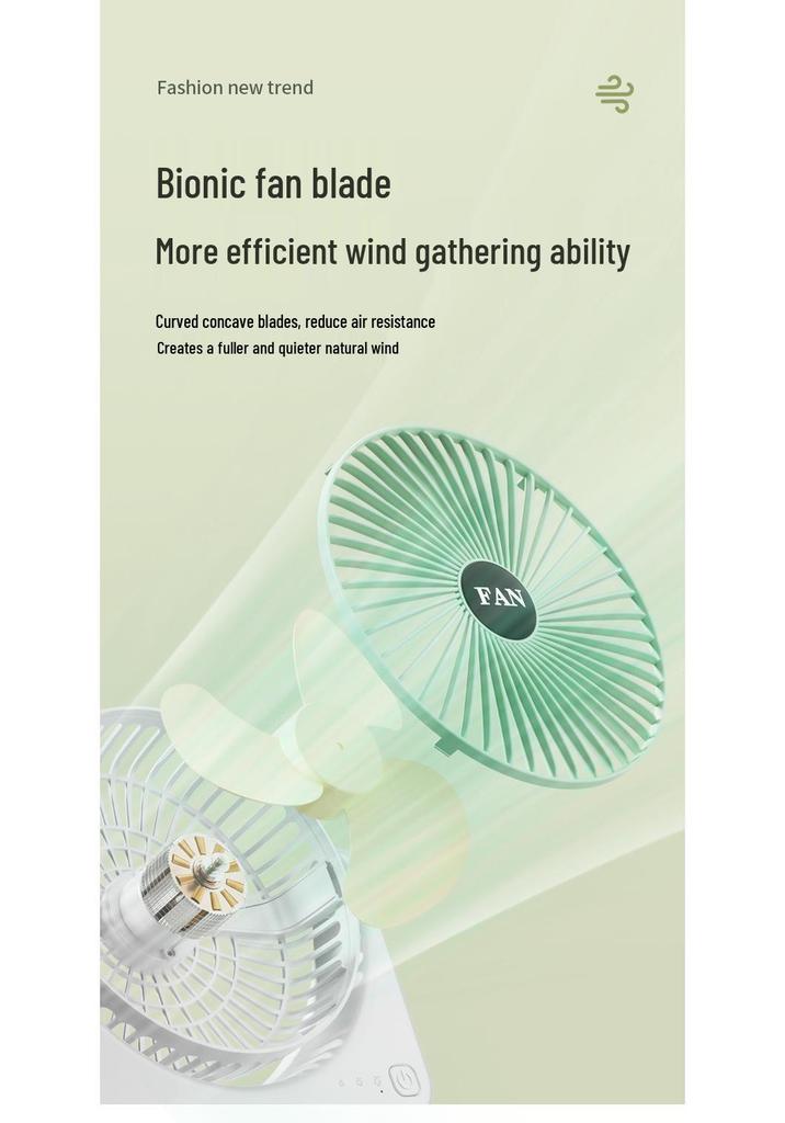 Portable USB Rechargeable Mini Desktop Fan with Large Air Volume for Home, Outdoor, Dormitory, and Student Use