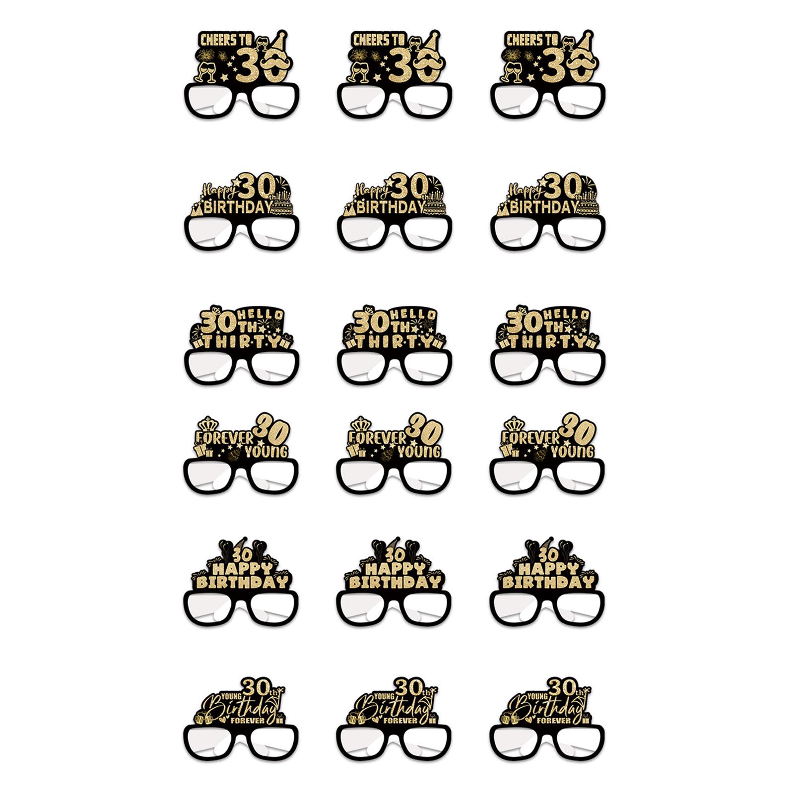 

18 шт. 3D-очки, цветные бумажные очки для вечеринок по случаю дня рождения и общественных мероприятий, аксессуары для вечеринок в помещении и на открытом воздухе B