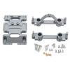 Center Skid Plate Connection Set Aluminum Alloy Skid Transmission Plate with FrontRear Bumper Mount for Scx10 1 10 RC