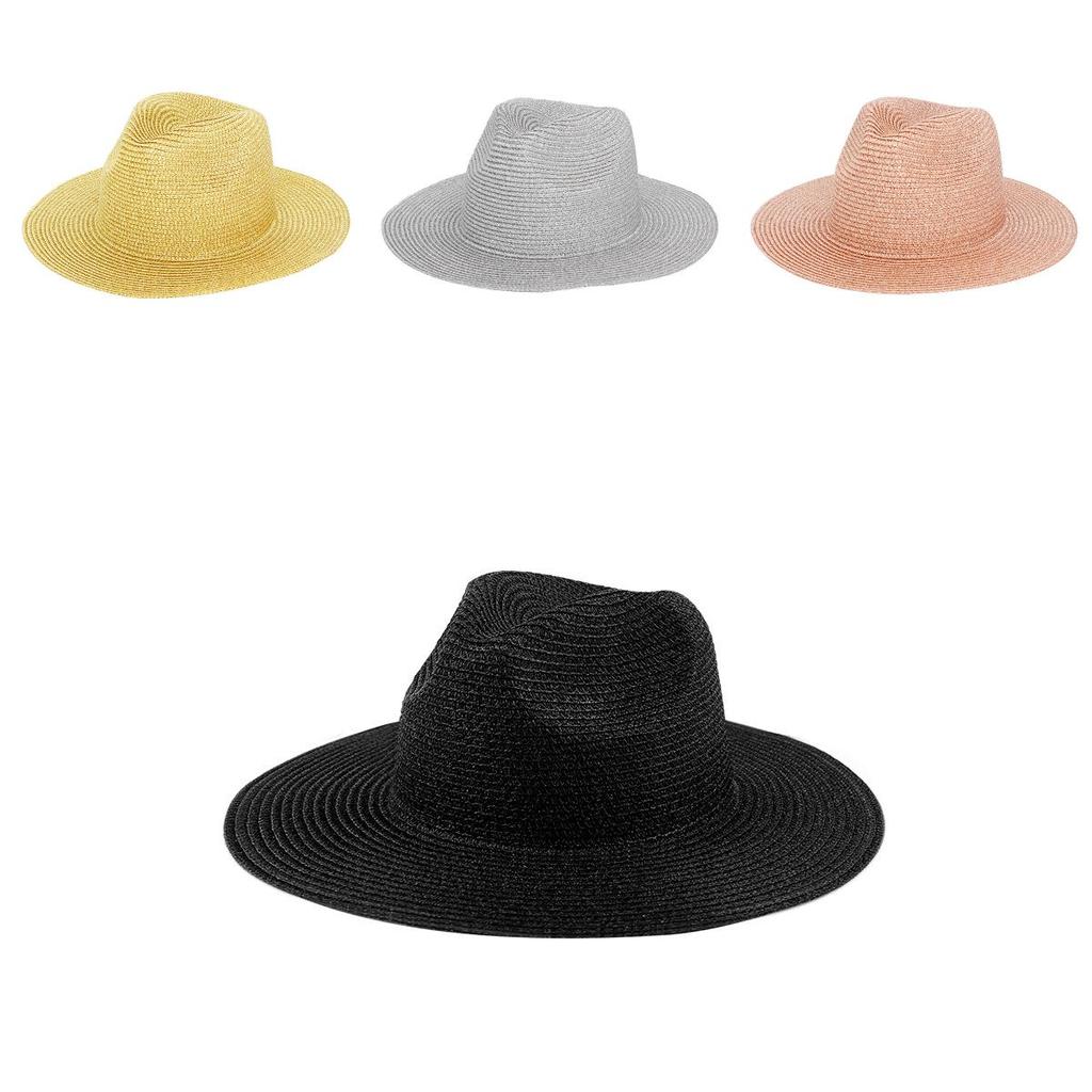 Stylish Summer Straw Hat Wide Brim Uv Protection Breathable For Fashion-conscious Individuals