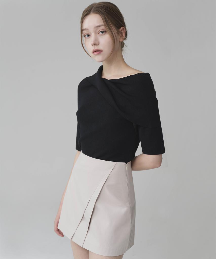 Hye Young Kim Double Diamond Line Mini Skirt - Light Beige