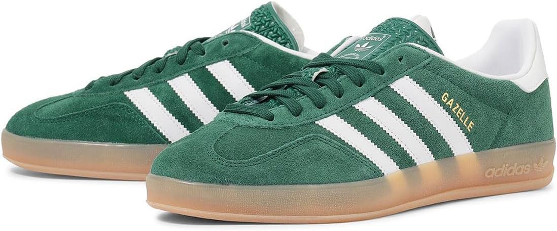 

Adidas Gazelle Indoor College Size Sneakers, Green/Footwear White/Gum, JI2062, 26.5cm