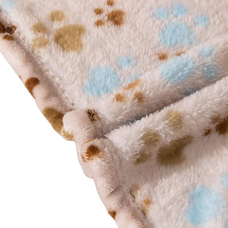 Soft Double-Sided Fleece Pet Blanket Dogs Cats Warm Bed Mat Cozy Throw Crate Kennel Sofa