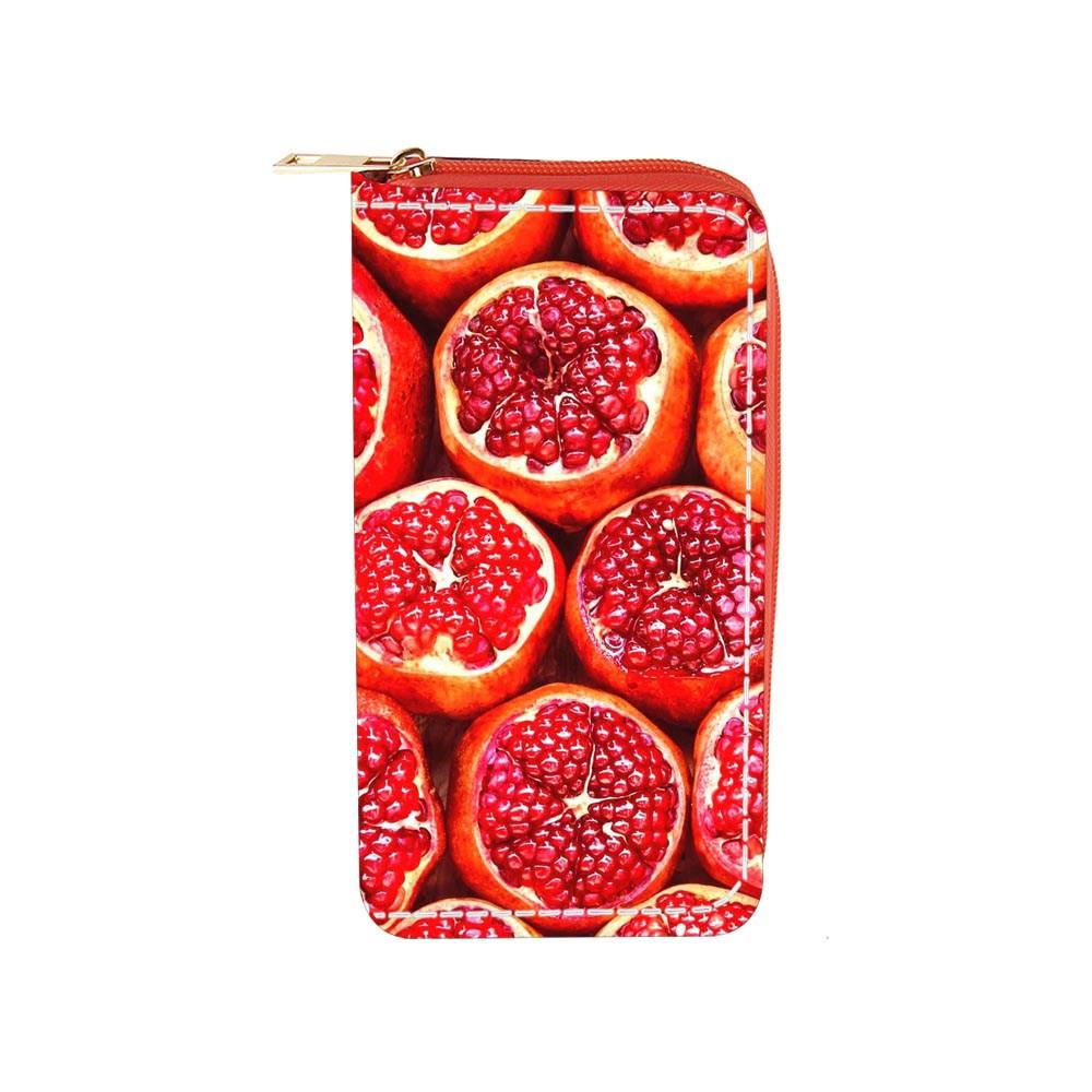 Neue Cartoon-Erdbeere lange Reißverschluss-Geldbörse, Frucht-Geldbörse