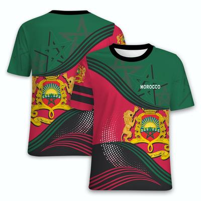 Marokko Flagge National Emblem 3D Druck T-Shirt Männer Oansatz Kurzarm T-Shirts Übergroße Sommer Streetwear Kinder Casual Tees Tops