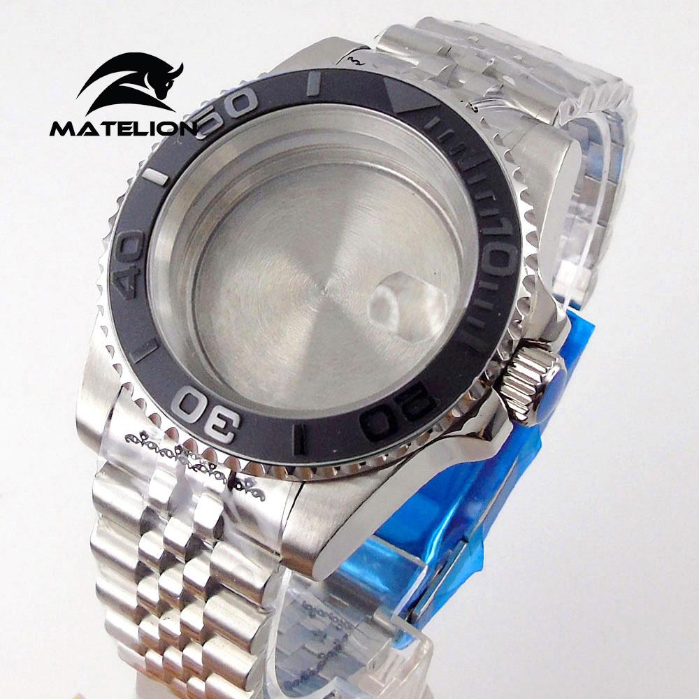 Matelion 200M Diving Case 40mm Fit NH35 NH36 NH34 GMT ETA 2824 PT5000 Watch Case Jubilee Bracelet Sapphire Glass Slide Buckle