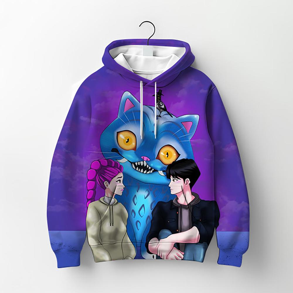 Lässige Film-Hoodies Kinder-Hoodie Manga Kinder Kpop Dämonenjäger Kinder-Sweatshirt Niedlicher Tiger-Hoodie für Jungen Mädchen