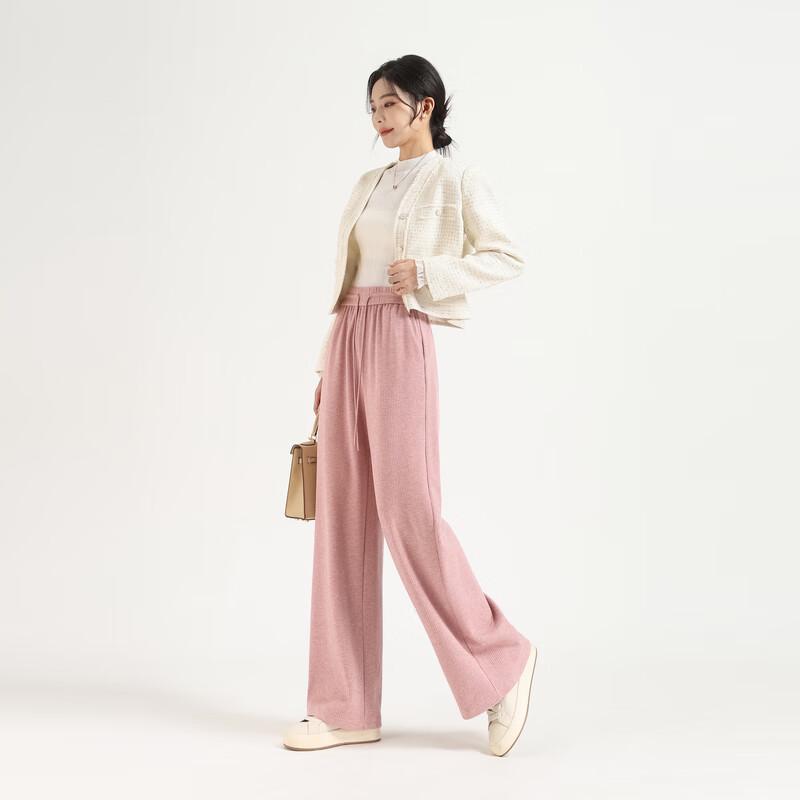 Women's Relaxed Fit Drawstring Straight-Leg Casual Pants