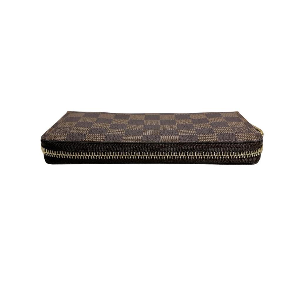 Louis Vuitton Damier Zippy Wallet N60015 Long Wallet Purse Zip Around Ebene Used