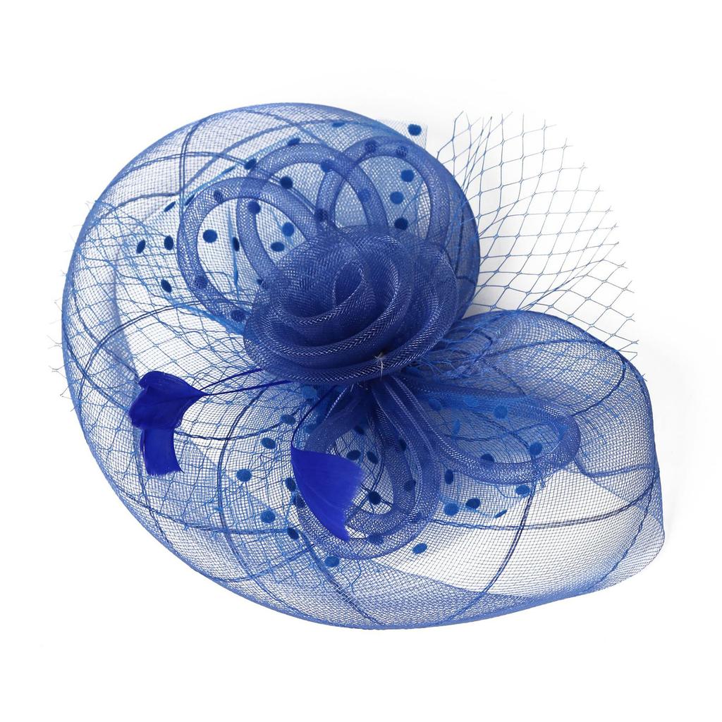 Elegant Mesh Fascinator Hat With Feathered And Flower Nonslip Headband For Women TeaParty and Masquerades Event Wear