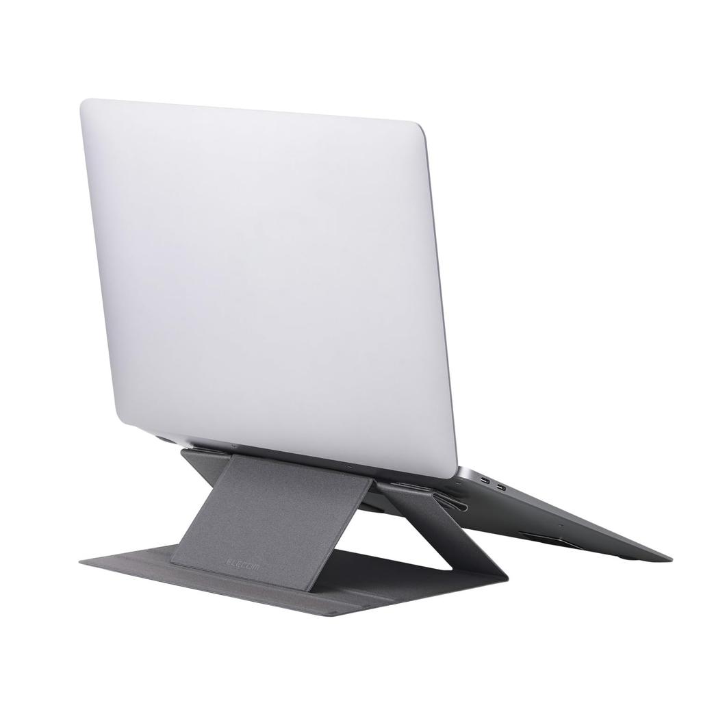 ELECOM Laptop up to slim adjustment Stand, 16-inch compatible, foldable, portable, design, three-stage (PCAWLTSLL02GY)