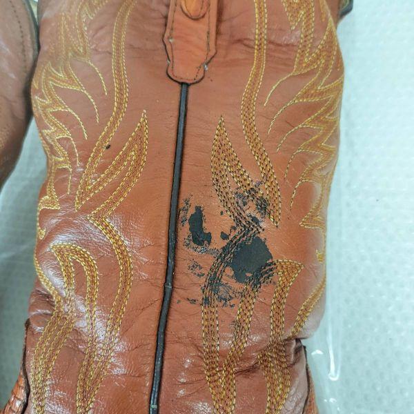 80s-90s Vintage CORRAL BOOTS lizard leather western pecos boots 6.5M men 24.5 Goodyear welt(USED)