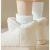 5 Pairs Winter Warm Velvet Thickened Multicolor Basic Socks Mid Calf Length Casual Cozy Foot Wear Hosiery