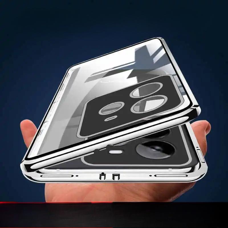 360°-Vollschutzhülle für Realme GT 7 Pro-Hülle, doppelseitige magnetische Glas-Schutzhülle für den Kameraschutz von Realme GT7 Pro