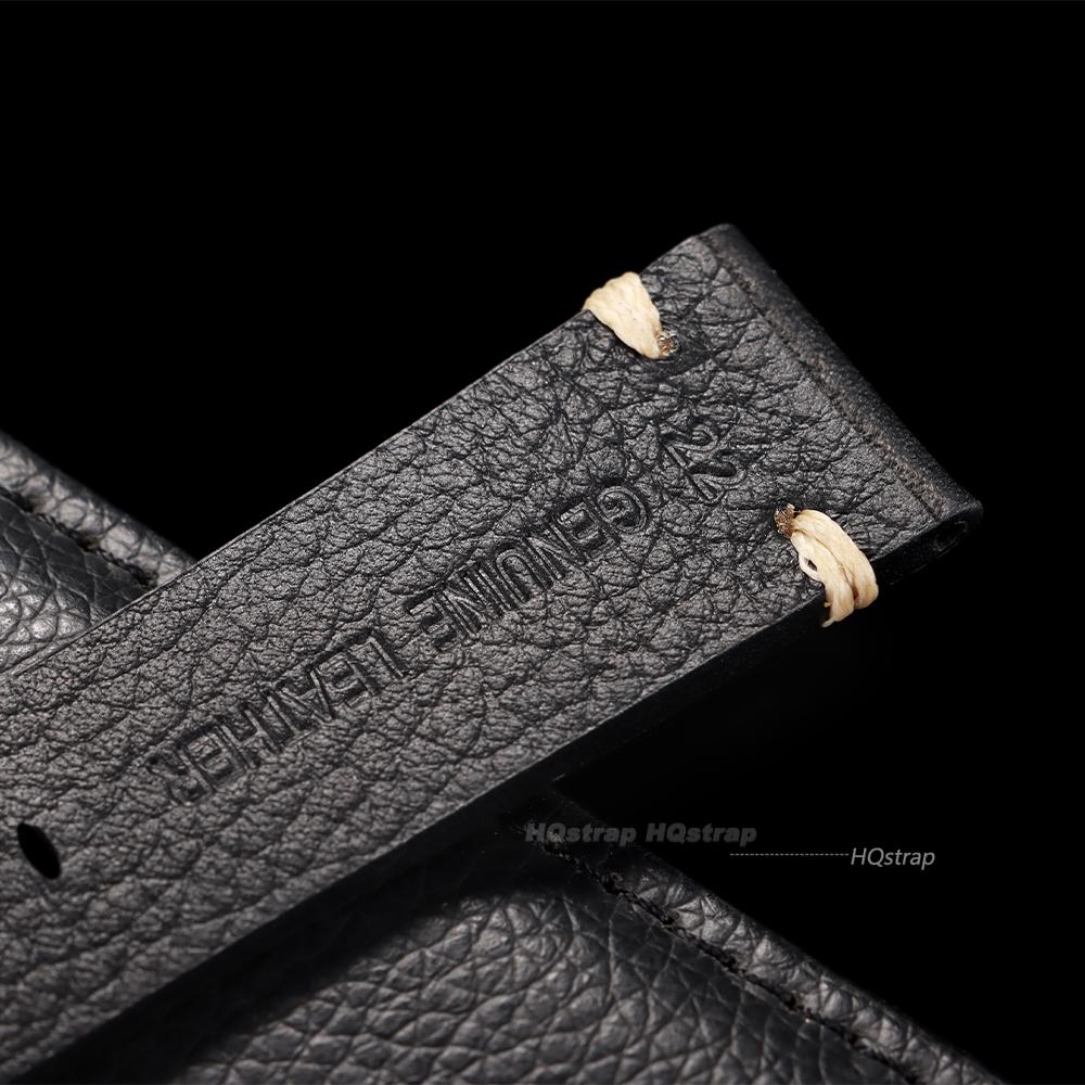 Handmade Cowhide Leather Strap 18mm 20m 22mm Black Brown Leather Bracelet Retro Women Men Watch Accessories for Smart Watch Band